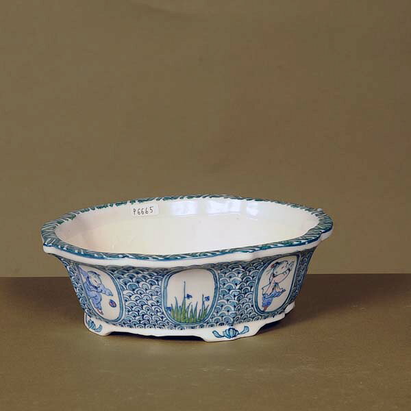現代小鉢：祥石(二代目)　モッコ鉢　19.8cm【現】*資材