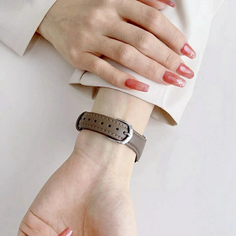 （同梱不可） MIMOSA(ミモザ) 時計バンド クロコマット 19mm ブラック/ホワイトステッチ (美錠:銀) WRM-AW19 場面に合わせて、スタイリッシュにベルト交換!