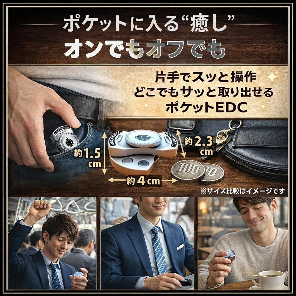 フィジェット スライダー 3in1 手遊び 暇つぶし クリッカー よく回る カッコイイ ガジェット ストレス解消 落ち着く 集中力 グッズ ストレス発散グッズ 玩具 yuki23-10002202 ElegantLines サンプル画像3