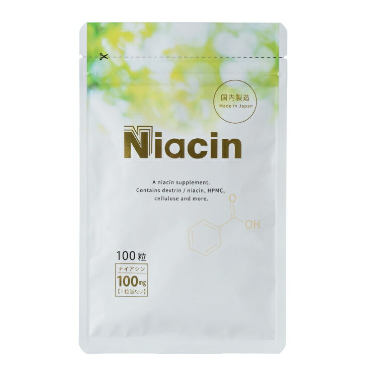 ナイアシン (ビタミンB3) 100mg 100粒 結喜堂 日本製 サプリ カプセル 植物性 ベジカプセル 健康食品 栄養補助