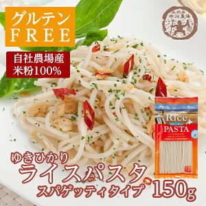 【グルテンフリー・送料無料】自社農場生産「ゆきひかりライスパスタ」スパゲッティタイプ150g×2袋[ネコポス配送]