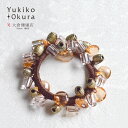 ヘアアクセサリー シュシュ ヘアゴム アクリル パール ビーズ ブラウン オレンジ ユキコ オオクラ ブランド レディース ジュエリー