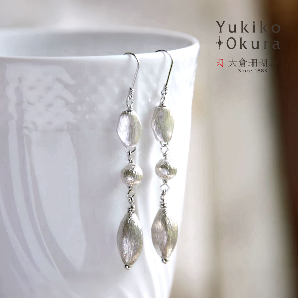 【シルバーフェア25%OFFクーポンご利用で9000円】SV925 シルバー パーツ イヤリング ピアス ロング ユキコ オオクラ レディース アクセサリー ジュエリー 送料無料