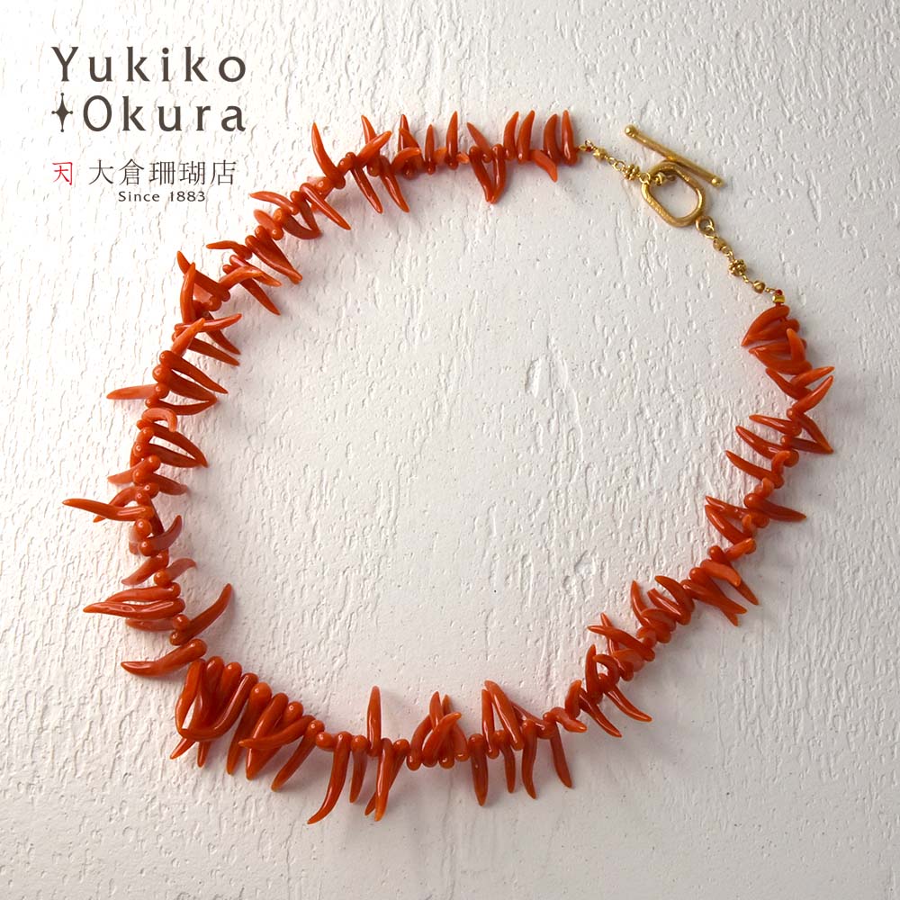 胡渡り珊瑚 ネックレス 地中海 サンゴ さんご SV 925 シルバー とうがらし 唐辛子 デザイン 天然石 ユ..