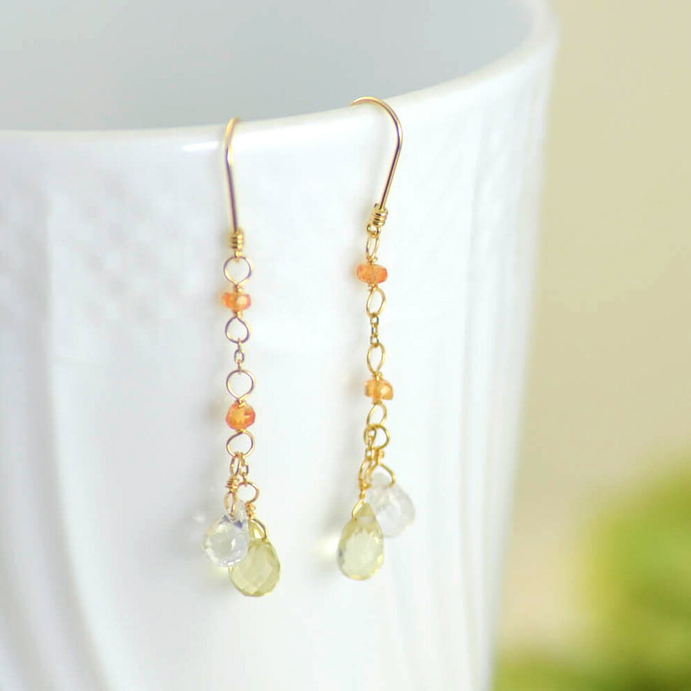 レモンクォーツホワイトトパーズピア...