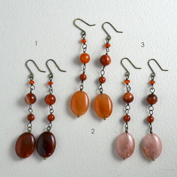 イヤリング ピアス カーネリアン オオイソバナ 珊瑚 サンゴ さんご 天然石 ユキコ オオクラ ブランド おしゃれ ジュエリー アクセサリー 送料無料 女性 3月 誕生石 ギフト プレゼント にも