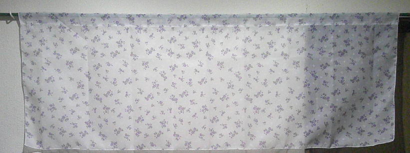 カフェカーテン 幅約120cm×丈約42cm-ナンシーyuni‐79776パープル　＜カフェカーテン 人気 小窓 出窓 目隠し カーテン インテリア トイレカーテン＞