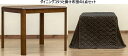 ダイニングコタツ、デスク兼用80x80cmと 掛け布団の2点セットktd80tブラウン