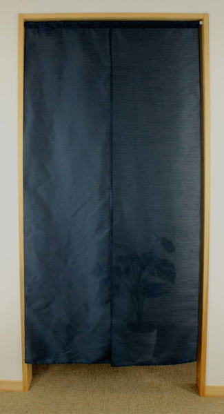 送料無料　　防炎のれん 約幅85cmx丈180cm　藍　naru14465