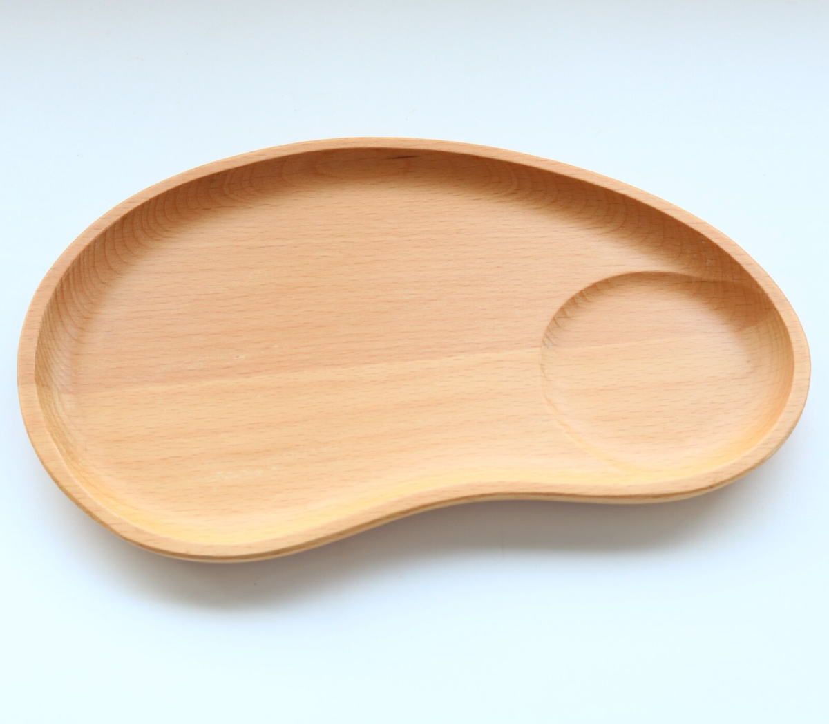 木製コーヒープレート25cm幅 皿 plateナチュラルwaka-bb-11