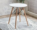 ダイニングテーブルカフェテーブル幅60×奥行60cm Eames TABLE-IINA-116001ホワイト＜アンティーク調 ダイニング 食卓 食事 コーヒー チェアー いす イス 椅子 テーブル 机 ＞