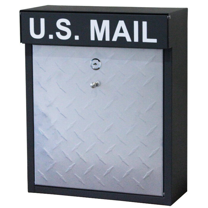 ミリタリー風　鍵付ポスト　215B　　＜ポスト 壁掛け 玄関 郵便受け 郵便ポスト メールボックス レター..