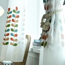 カーテン レース 植物 レースカーテン オーダー 刺繍 北欧 オーダーカーテン カーテン 赤 非遮光 おしゃれ かわいい 送料無料 レッド グリーン uvカット...