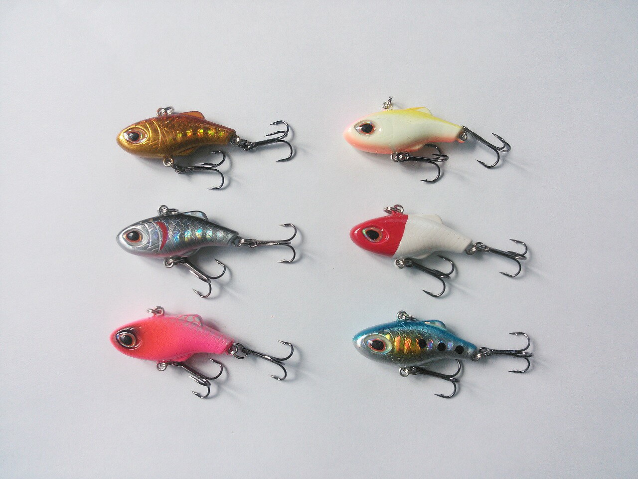 小さくても飛距離が出る! 小型バイブレーション 3.5cm 5g 6色セット メバリング 小型の青物 バス釣り メッキ カマス メバル シーバス