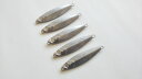 未塗装 メタルジグ ジグ 60g 88mm 5本 セット 木の葉 シーバス 青物 根魚 ただ巻き 不規則フォール 回遊魚 イナダ ワラサ