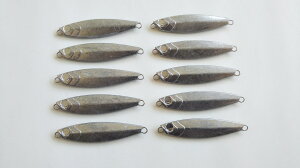 未塗装 メタルジグ ジグ 38g(完成後で大体40g) 7.5cm 10本 セット 木の葉 シーバス 青物 根魚 ただ巻き 不規則フォール