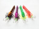 タコルアー タコエギ 12cm 21g 4色セット ラトル入り オモリやブレード装着可能! マダコ ミズダコ イシダコ エビ型