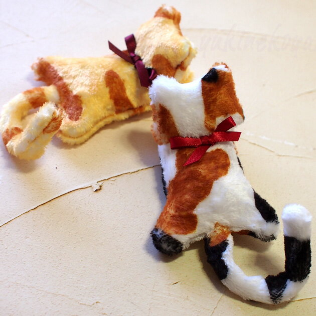 猫のクリップ ネコばさみ 三毛猫 茶トラ猫 フランネル ハンドメイド オーナメント ギフト プレゼント包装無料 オシャレ 猫柄 猫雑貨 猫グッズ ねこ ネコ キ...