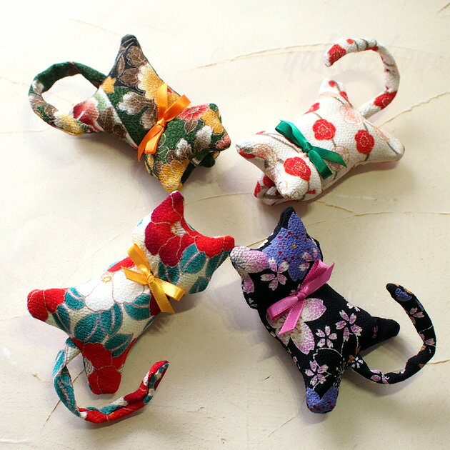 猫のクリップ ネコばさみ ちりめん 和柄 ハンドメイド オーナメント ギフト プレゼント包装無料 オシャレ 猫柄 猫雑貨 猫グッズ ねこ ネコ キャット T's...