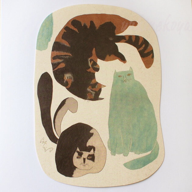 樂天商城 - 猫 ポストカード moritaMiW アオネコ バケネコ サビネコ 大判変型ポストカード 絵葉書 絵はがき 文房具 ステーショナリー 猫雑貨 ネコグッズ ねこ 猫柄 キャット