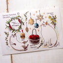 猫 ポストカード 吉沢深雪 Cat Chips Herbs Note Christmas クリスマスカード 絵葉書 絵はがき 文房具 ステーショナリー 猫雑貨 ネコグッズ ねこ 猫柄 キャット