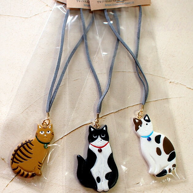 猫のチャームストラップ バッグチャーム 三毛猫 ハチワレ猫 トラ猫 Three Brothers of the Cat Series 猫型ストラップ ハンドメイド 日本製 ギフト プレゼント包装無料 オシャレ かわいい 猫柄 猫雑貨 猫グッズ ねこ ネコ キャット T's COLLECTION ティーズコレクションのサムネイル