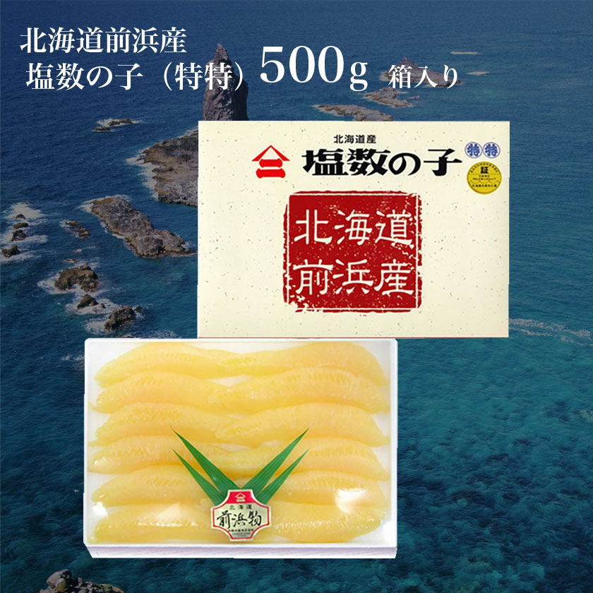 北海道前浜産 塩数の子（特特）500g 箱入数の子 かずのこ カズノコ おせち お正月 贈り物 お歳暮 年末 ごはん おかず 北海道 海産物 水産物