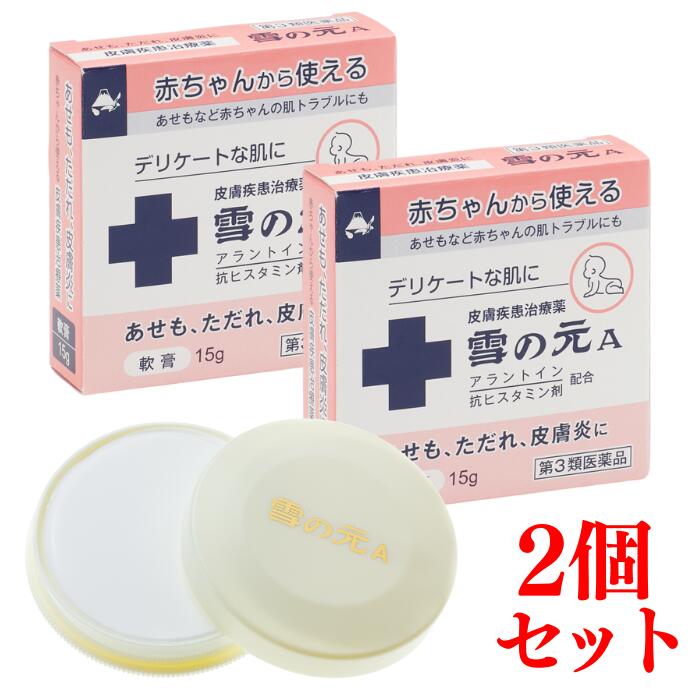【第3類医薬品】［公式］雪の元A （15g） 2個セット｜ 雪の元 雪の元本店 送料無料 ワセリン 軟膏 かゆみ止め 子供 非ステロイド 乳幼児 薬 湿疹 皮膚炎 湿疹 しっしん 乾燥肌 敏感肌 かゆみ 痒み しもやけ あせも 塗り薬のサムネイル