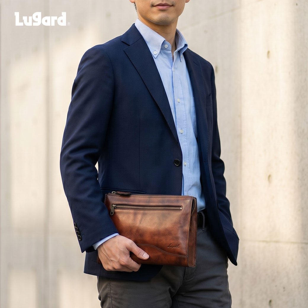 [15x Points & Up to ¥5000 Off Coupon Available] Aoki Kaban Lugard G3 Second Bag Men's Brand Genuine Leather Clutch Bag Leather Lightweight Made in Japan Men's Bag 5212 Men's Second Bag Clutch Bag Small 5212