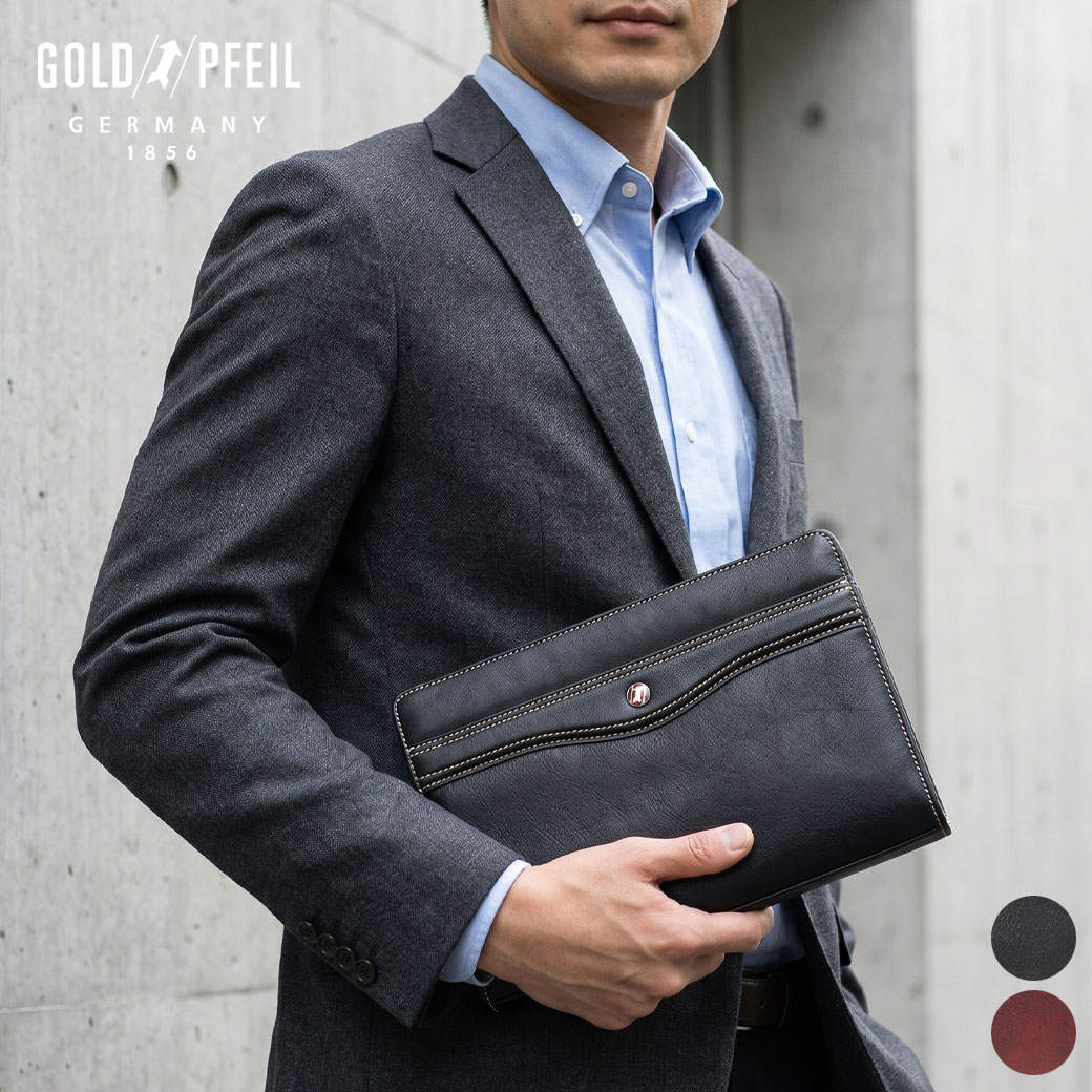 GOLDPFEIL - 【P15倍＆最大5000円オフクーポン配布中】GOLD PFEIL ゴールドファイル オックスフォード セカンドバッグ メンズ 本革 ブランド 2way レザー 日本製 ビジネスバッグ メンズ バッグ 斜めがけ 901201