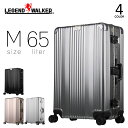 Legend Walker レジェンドウォーカー スーツケース 65L Mサイズ キャリーケース アルミニウム合金製 TSA フック付き台座 ハードケース フレ...