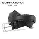 SUNAMURA スナムラ 本革 ベルト 紳士ベルト メンズ ビジネス 本革 メンズ ベルト レザー ピンタイプ 日本製 カジュアル メンズ ベルト ブランド ...