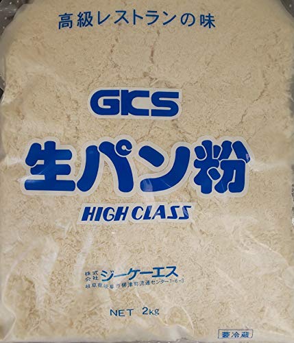 生パン粉 ( 白 )　2kg ( 10ミリ )X10P（P800円税別）　業務用　冷蔵　油で揚げてお召し上がり下さい。 ヤヨイ