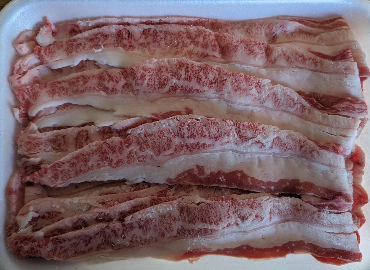 黒毛和牛 A5 飛騨牛バラ 2mmスライス 1Kg×15P(P3,500円税別) 厚さ指定可能 冷凍 ヤヨイ 業務用