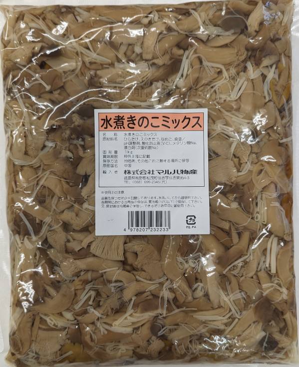 中国産 水煮きのこミックス 1Kgx20P(P900円税別)常温 業務用 ヤヨイ