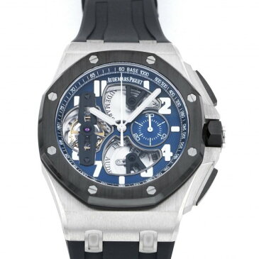 オーデマ・ピゲ AUDEMARS PIGUET ロイヤルオークオフショア トゥールビヨン クロノグラフ 26388PO.OO.D027CA.01 ブルー/シルバー文字盤 新品 腕時計 メンズ