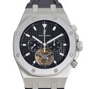 オーデマ・ピゲ AUDEMARS PIGUET ロイヤルオーク トゥールビヨン クロノグラフ 25977ST.OO.D002CR.01 ブラック文字盤 中古 腕時計 メンズ