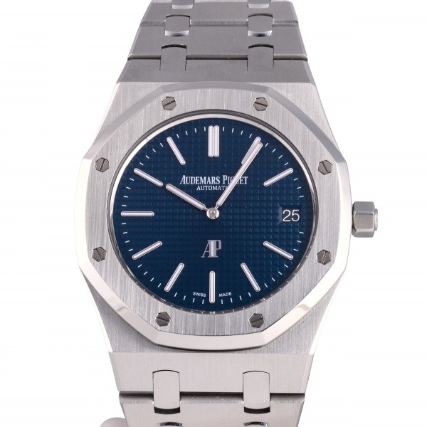 オーデマ・ピゲ AUDEMARS PIGUET ロイヤルオーク エクストラシン 40周年記念モデル 15202ST.OO.1240ST.01 ブルー文字盤 中古 腕時計 メンズ