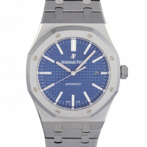 オーデマ ピゲ AUDEMARS PIGUET ロイヤルオーク オートマティック ブティック限定 15400ST.OO.1220ST.03 ブルー文字盤 中古 腕時計 メンズ