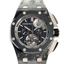 オーデマ・ピゲ AUDEMARS PIGUET ロイヤルオーク オフショア トゥールビヨン クロノグラフ 世界限定50本 26550AU.OO.A002CA.01 ブラック/シルバー文字盤 中古 腕時計 メンズ