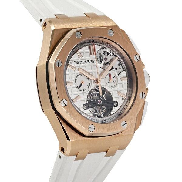 オーデマ・ピゲ AUDEMARS PIGUET ロイヤルオーク オフショア トゥールビヨン クロノグラフ オートマティック 26540OR.OO.A010CA.01 シルバー文字盤 中古 腕時計 メンズ