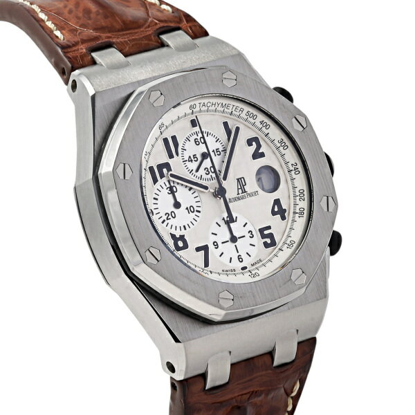 オーデマ・ピゲ AUDEMARS PIGUET ロイヤルオーク オフショア クロノグラフ サファリ 26020ST.OO.D091CR.01.A ホワイト文字盤 中古 腕時計 メンズ