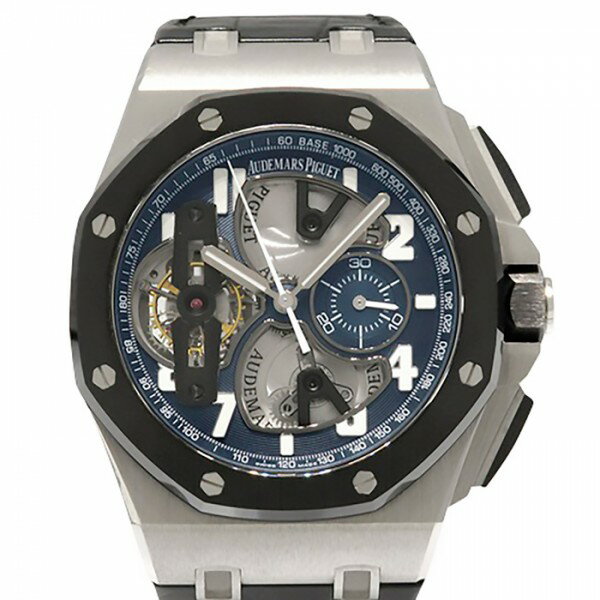 オーデマ・ピゲ AUDEMARS PIGUET ロイヤルオーク オフショア トゥールビヨン クロノグラフ 26388PO.OO.D027CA.01 ブルー/シルバー文字盤 中古 腕時計 メンズ