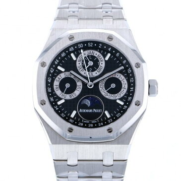 オーデマ・ピゲ AUDEMARS PIGUET ロイヤルオーク パーペチュアルカレンダー 26597PT.OO.1220PT.01 ブラック文字盤 メンズ 腕時計 【中古】