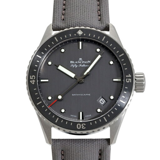ブランパン BLANCPAIN フィフティファゾムス バチスカーフ 5000-1210-G52A アンスラサイトカラー文字盤 中古 腕時計 メンズ ブランパン BLANCPAIN フィフティファゾムス バチスカーフ 5000-1210-G52A アンスラサイトカラー文字盤 中古 腕時計 メンズ