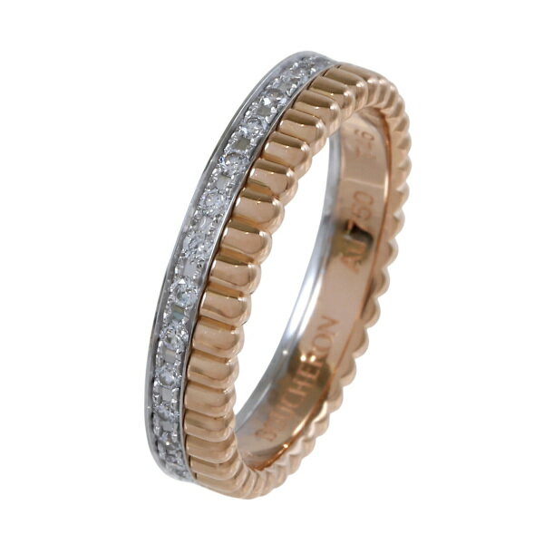 ブシュロン キャトルラディアント ダイヤモンド リング ハーフ K18ホワイトゴールド K18ピンクゴールド 中古