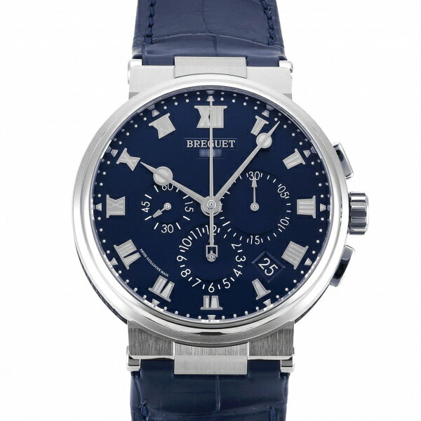 ブレゲ 腕時計（メンズ） ブレゲ Breguet マリーン クロノグラフ 5527 5527TI/Y1/9WV ブルー文字盤 新品 腕時計 メンズ