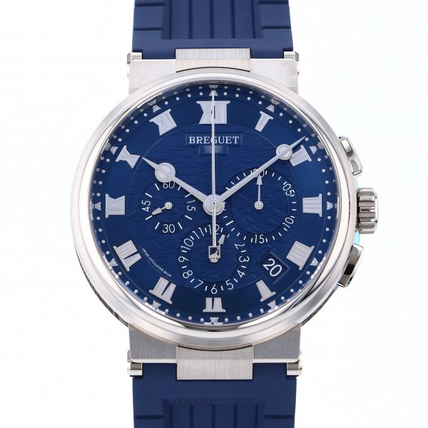 ブレゲ 腕時計（メンズ） ブレゲ Breguet マリーン クロノグラフ 5527BB/Y2/5WV ブルー文字盤 新品 腕時計 メンズ