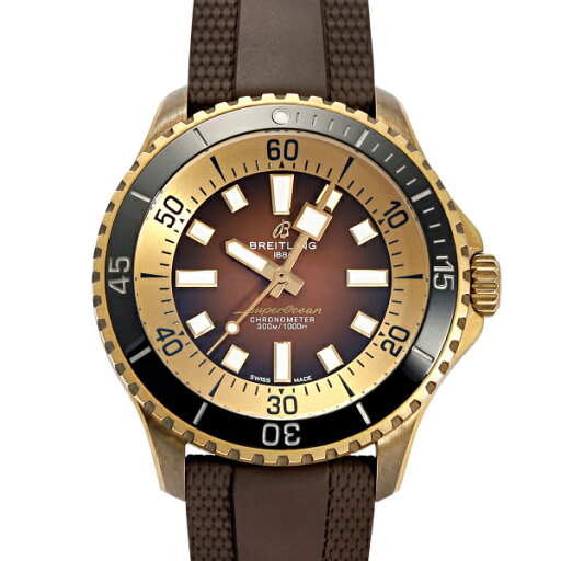 ブライトリング BREITLING スーパーオーシャン オートマチック 44 N17376201Q1S1 ブラウン文字盤 中古 腕時計 メンズ ブライトリング BREITLING スーパーオーシャン オートマチック 44 N17376201Q1S1 ブラウン文字盤 中古 腕時計 メンズ