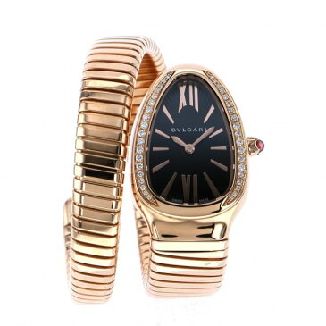ブルガリ BVLGARI セルペンティ トゥボガス シングル スパイラル SPP35BGDG.1T ブラウン/シルバー文字盤 新品 腕時計 レディース